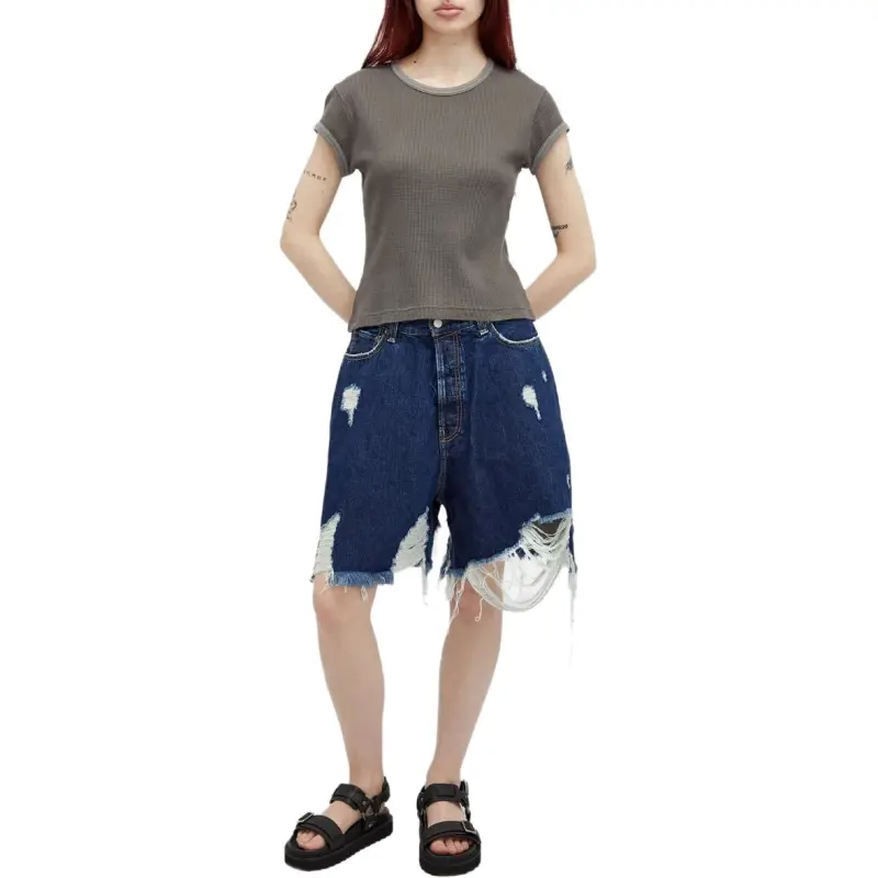 Acne Studios Denim Shorts Women's Blue-3
