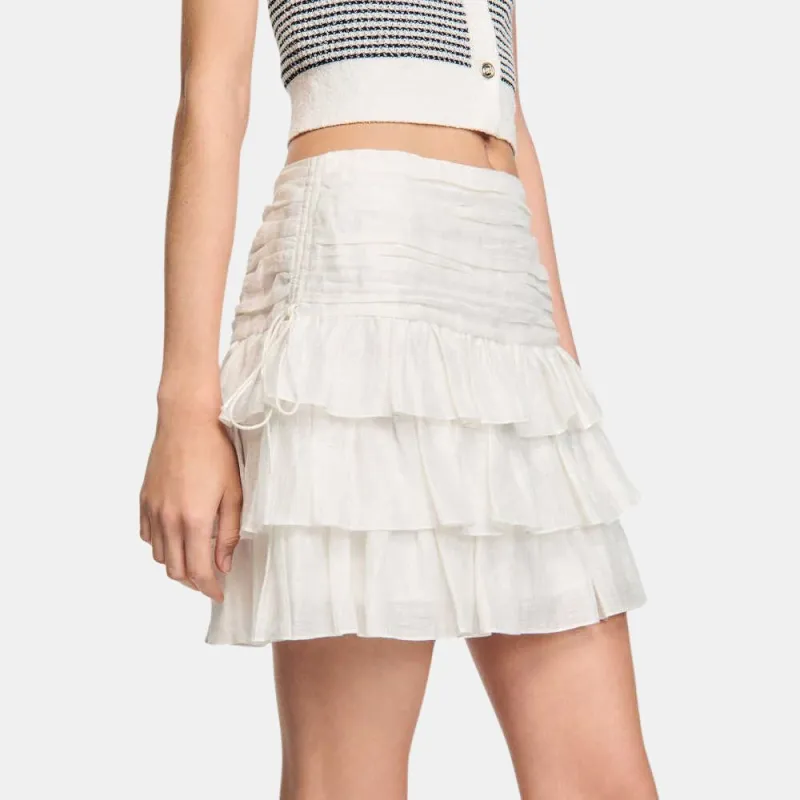 Sandro Ruffle Skirt-4