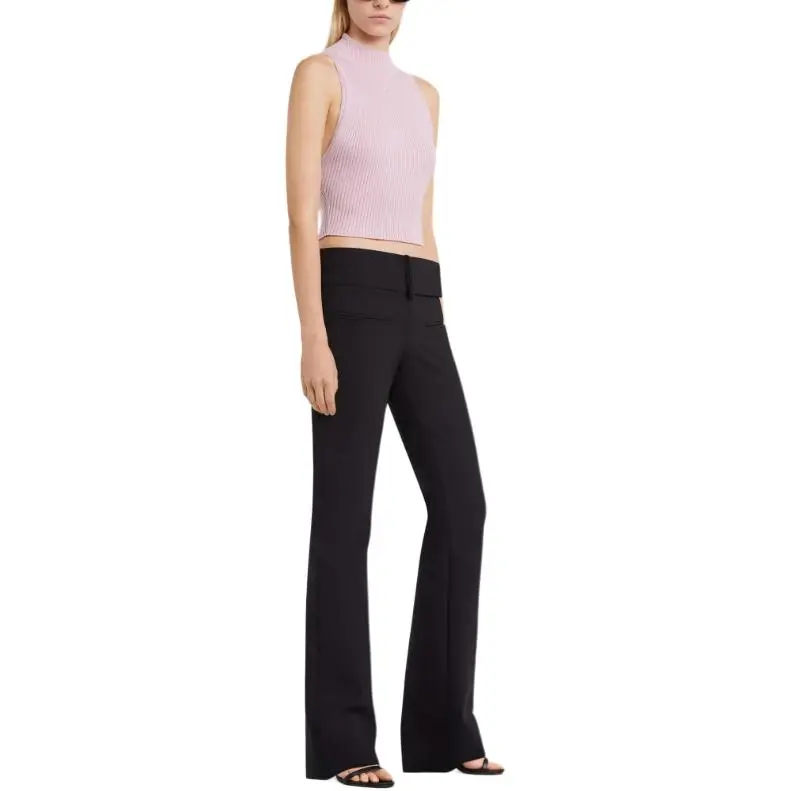 COURREGES Mockneck Light Rib Top 'Salt Pink'-1