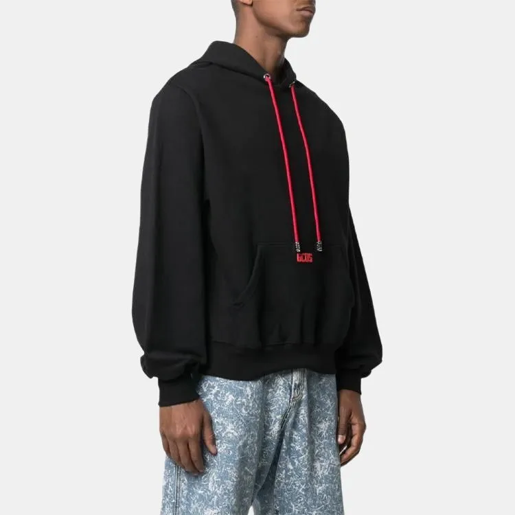 GCDS Logo Patch Drawstring Hoodie-1