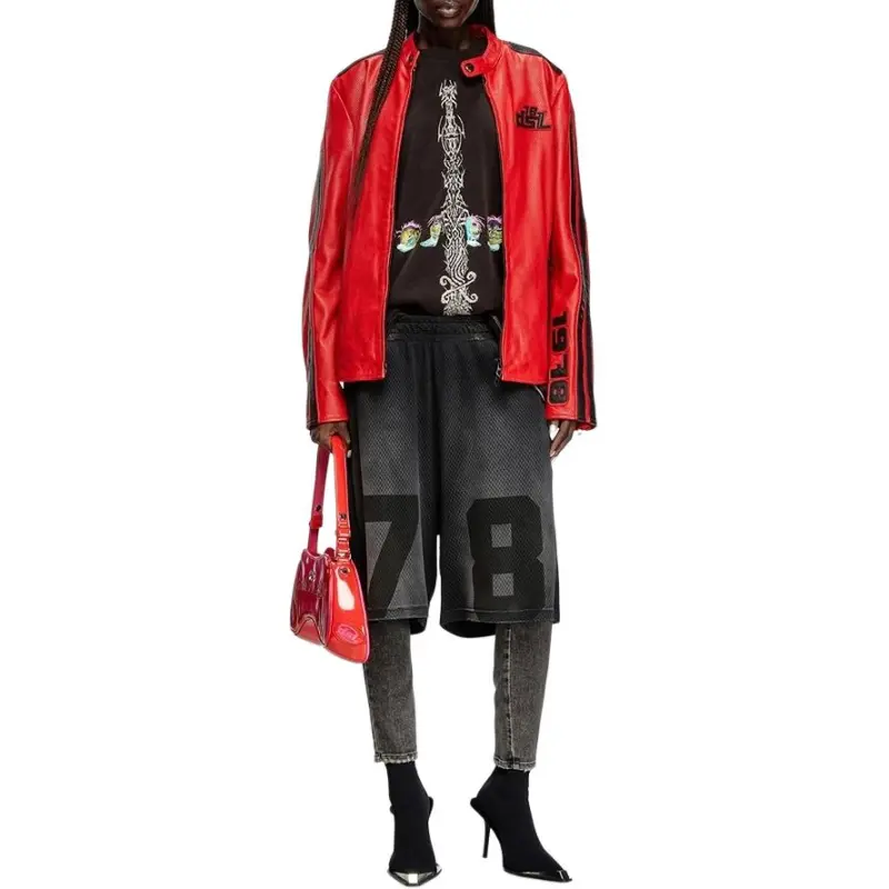 DIESEL Pop Leather Jacket-3