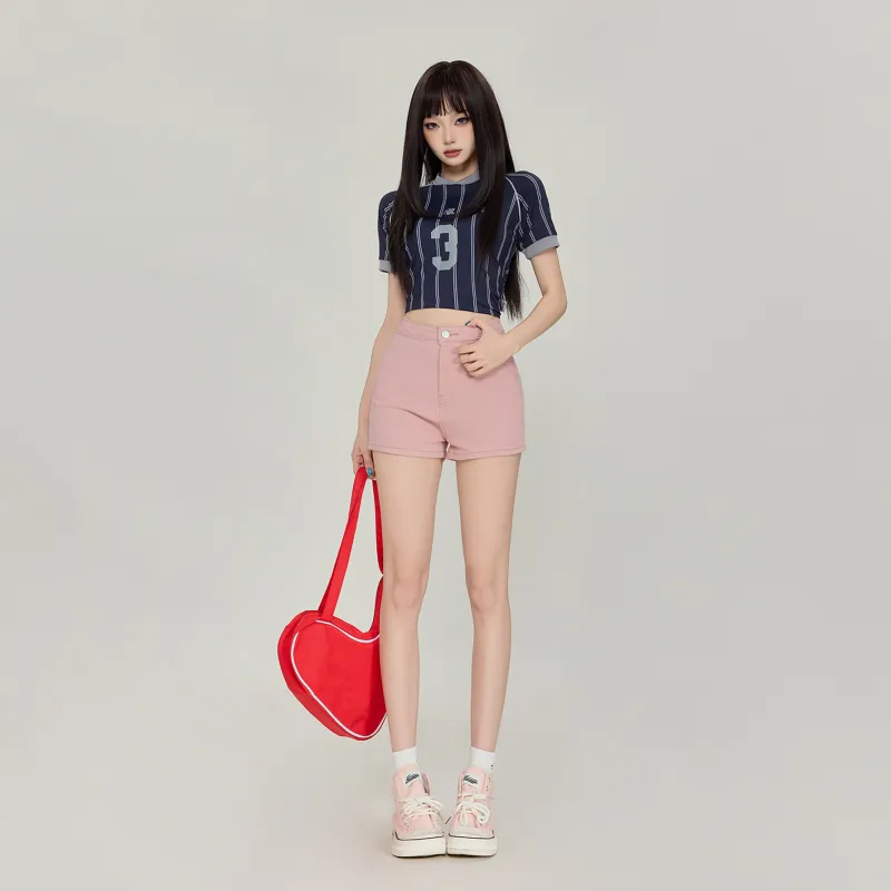 OROI Denim Shorts Women's Pink-4