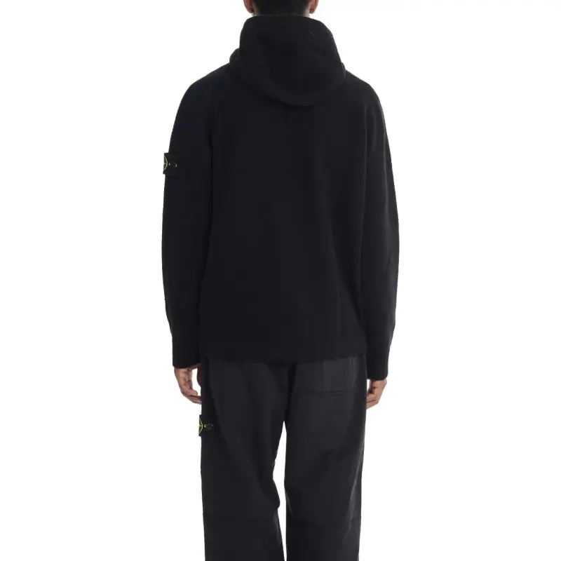 STONE ISLAND Logo Patch Hooded Cardigan-3