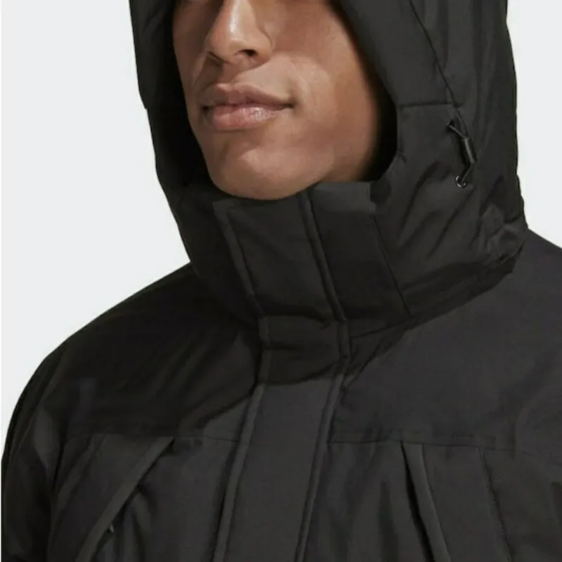 Adidas Down Jacket Unisex Black Comes With Necklace-4