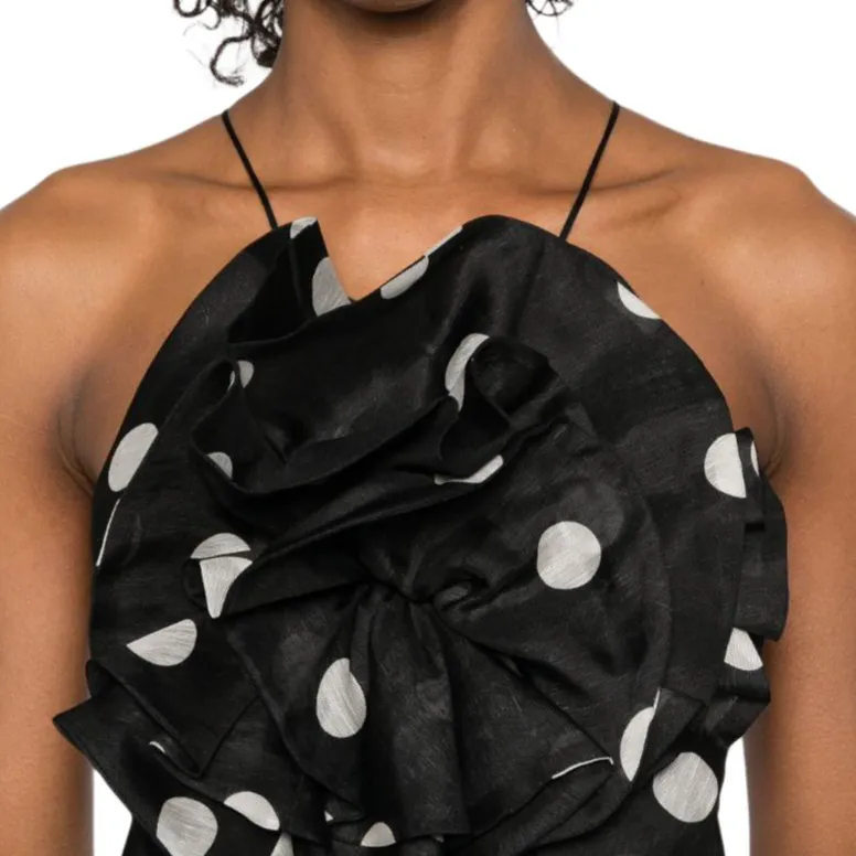 Zimmermann Crush Ruffle Halter Maxi Dress-4