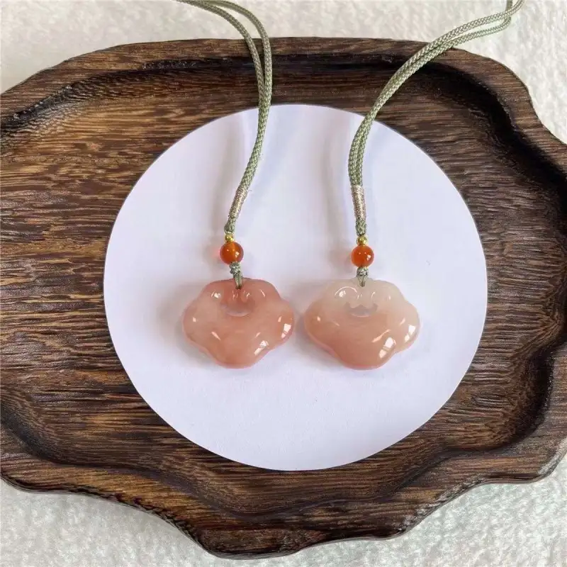 Gifts Golden Silk Jade Necklaces Unisex-6