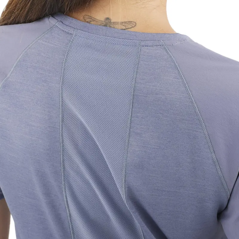 SALOMON OUTLINE Raglan Sleeve T Shirt Women's Granite Blue-4