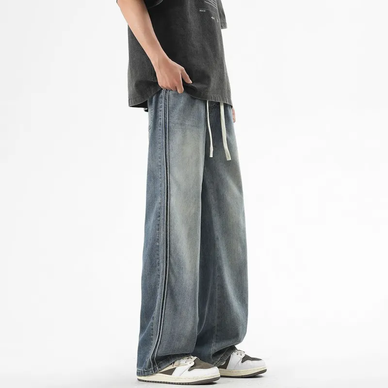 BEAR UNION Jeans Unisex Distressed White Gray-8