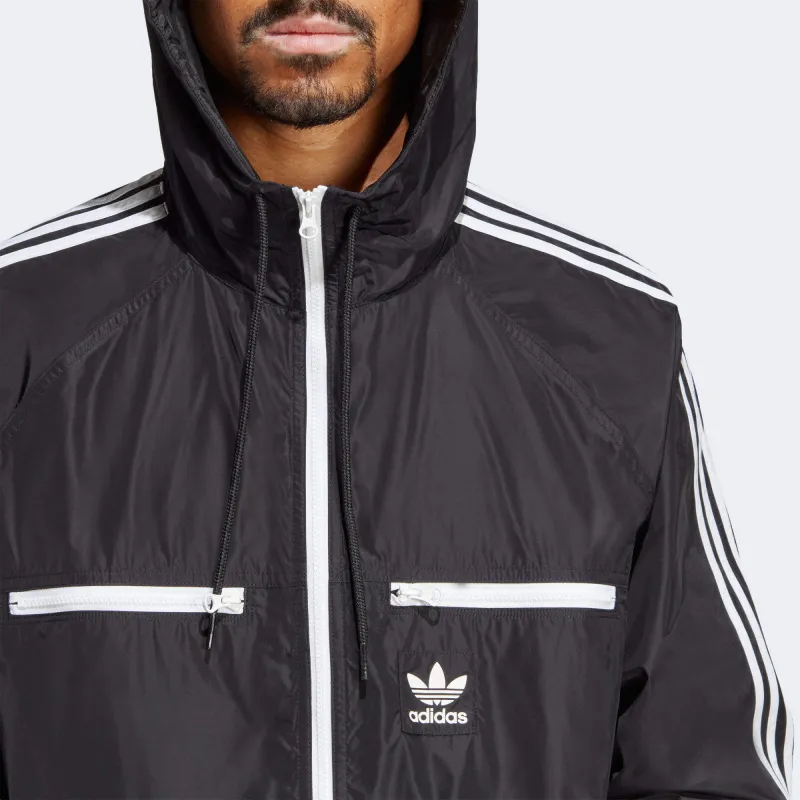 Adidas Originals Logo stripe print Lightweight Jacket-5