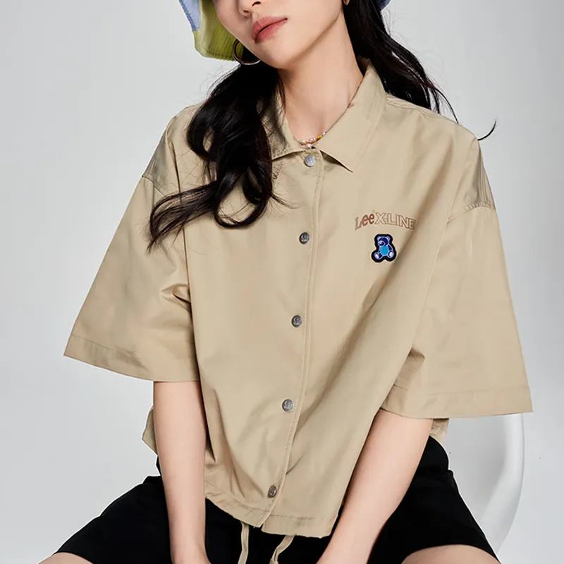 Lee Xline Crop Top Women's Khaki-1