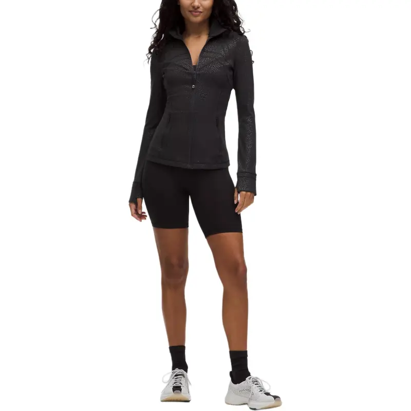 Lululemon Define SS25 Jackets Coats Women's Leopard Print Daisy Relief Black-1