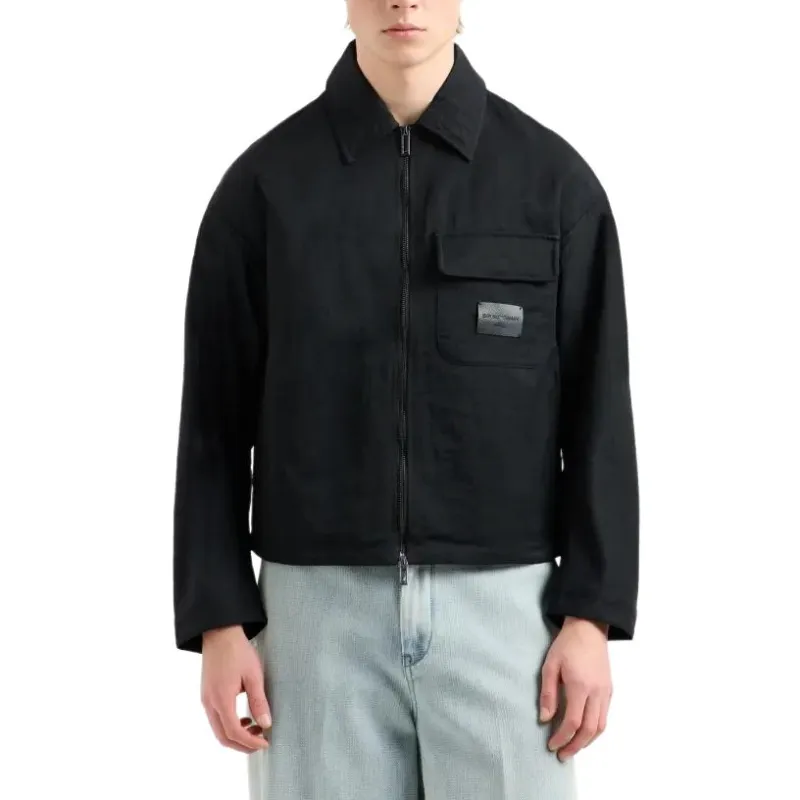 EMPORIO ARMANI Crinkle Nylon Blouson With Zip-2