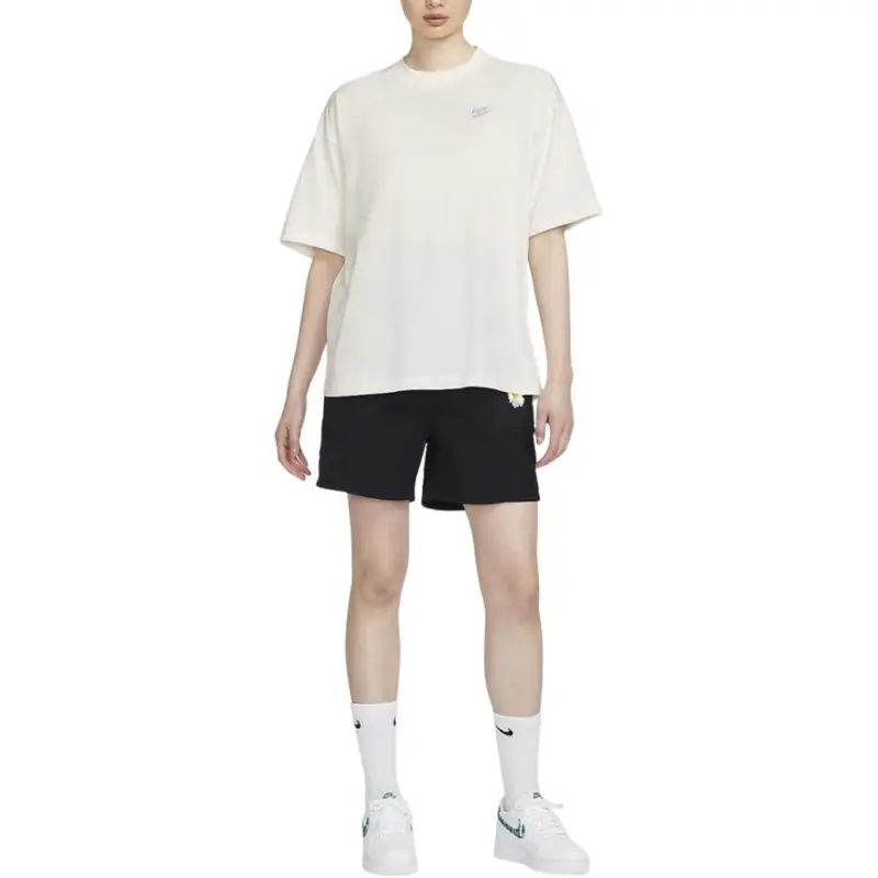 Nike Drop Shoulder Sleeve T Shirt Women's Sail White-2