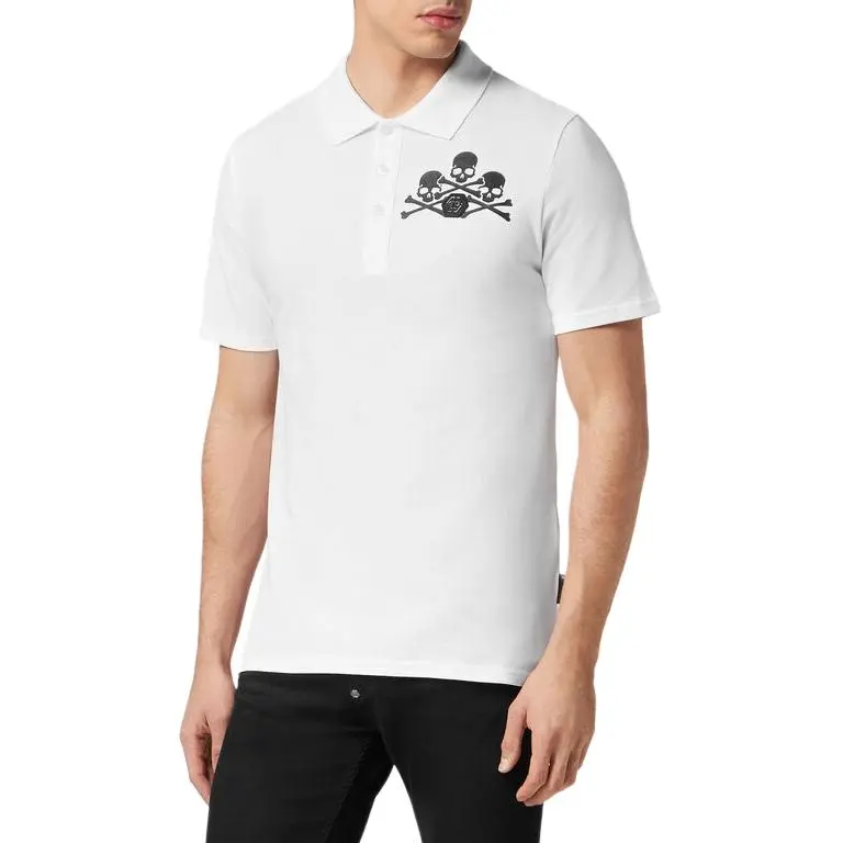 PHILIPP PLEIN Skull Logo Polo Shirt-3