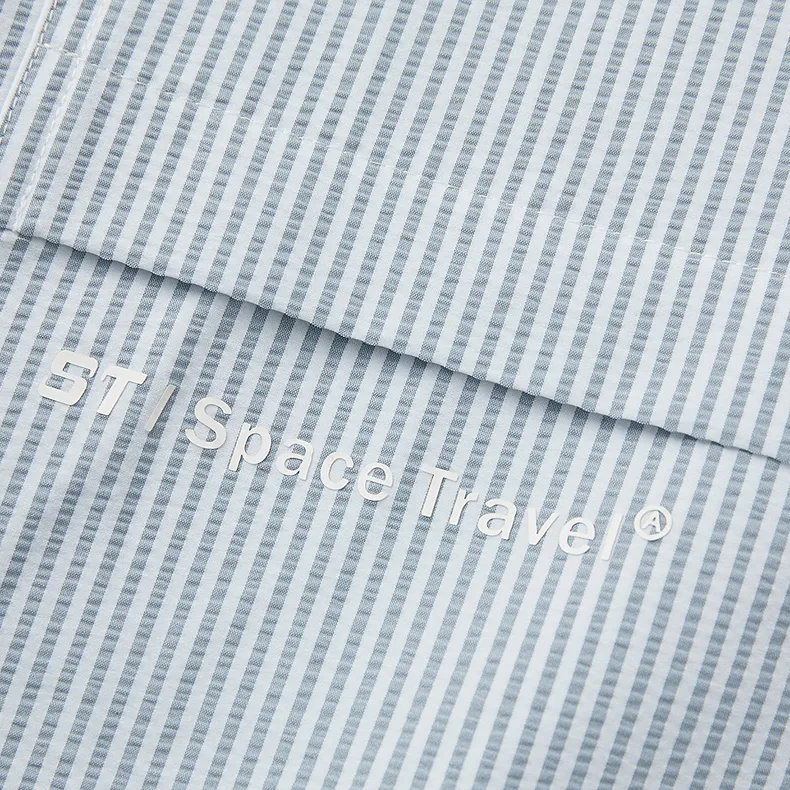 HLA Shirts Men Light Blue Stripes 65-3