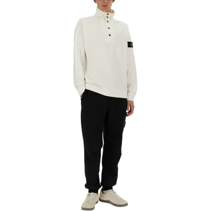 STONE ISLAND Long Sleeved Polo Shirt-2