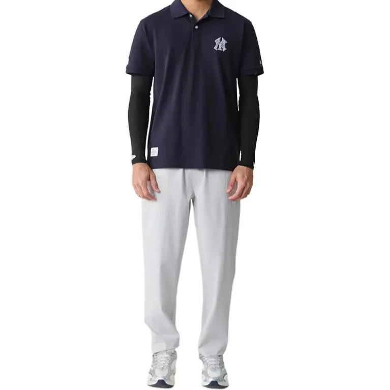 New Era x MLB Blue And White Porcelain Series FW24 Polo Shirt Unisex Gray-3