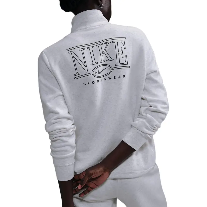 Nike Sportswear Club Fleece Women's Mock Neck 1/2 Zip Graphic Top-3
