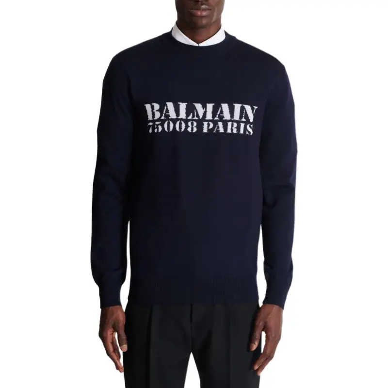 BALMAIN Logo Intarsia knit Jumper-1
