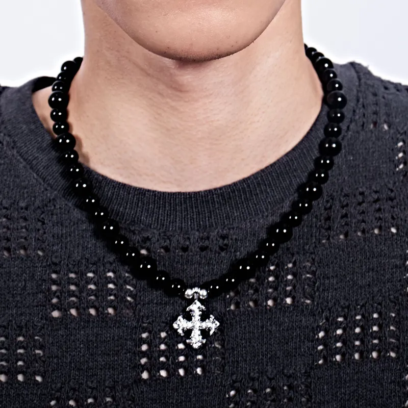 NothingButMini Agate Beaded Necklace Unisex-3