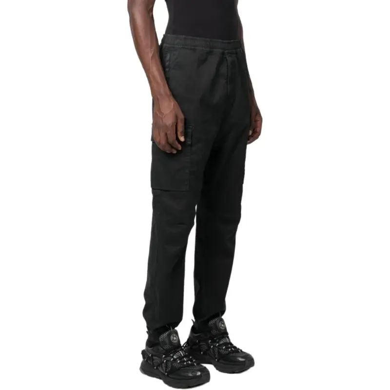 STONE ISLAND Logo Patch Tapered Cargo Trousers-4