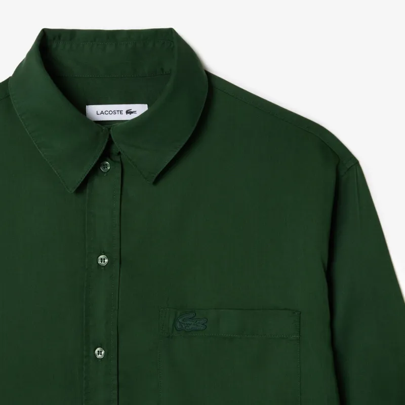 LACOSTE Logo appliqué Button up Shirt-2