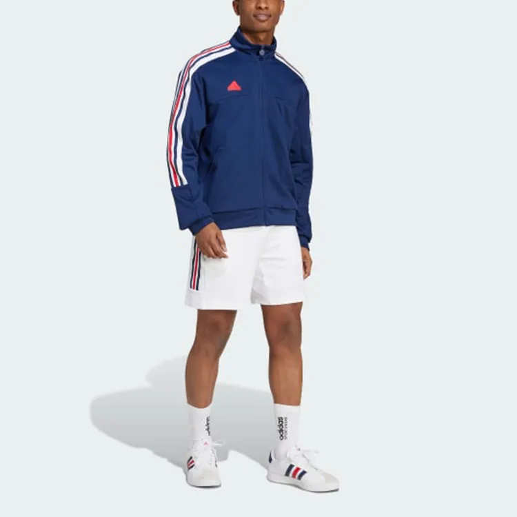 Adidas Casual Shorts Men's White/Team Marine Blue 2/Better Scarlet-2