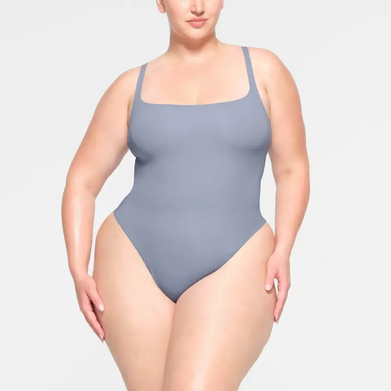 SKIMS FITS EVERYBODY SQUARE NECK BODYSUIT Bodysuits Women's SLATE/Slate-1