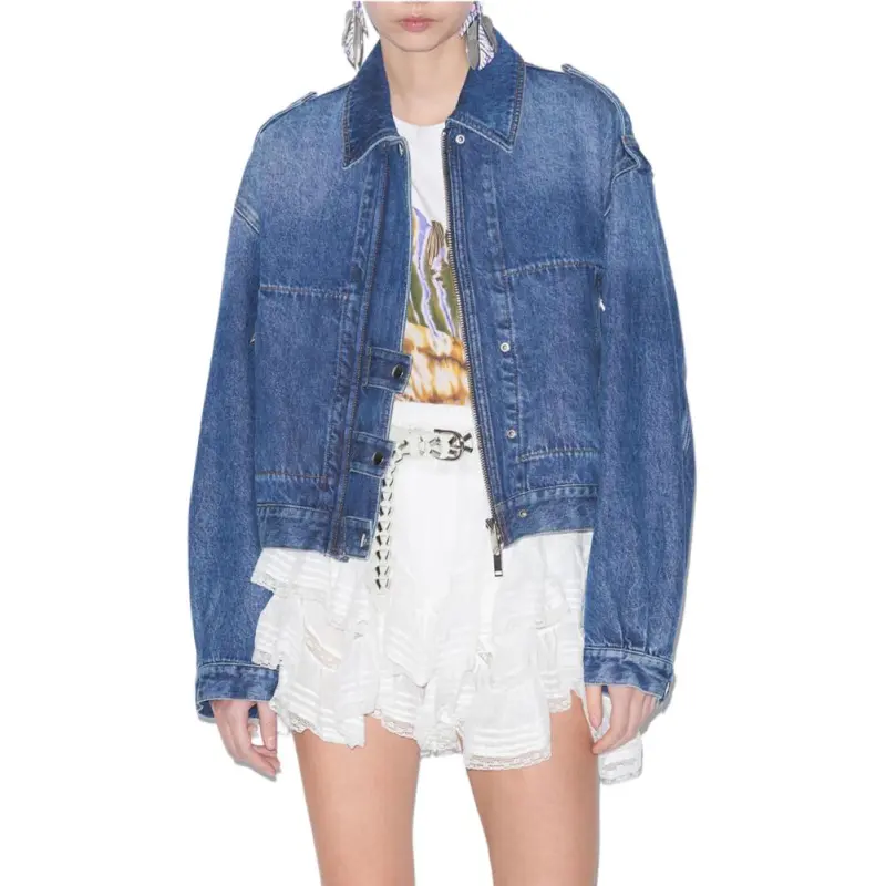 ISABEL MARANT ETOILE Julie Cropped Denim Jacket-3