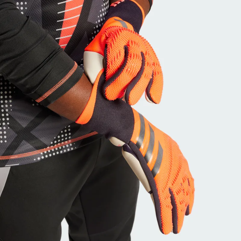 Adidas Recycled Polyester, Elastane, Polyamide, Foam Latex, Silicone Gloves Unisex Orange-4