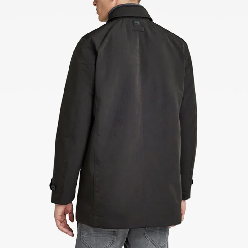 G STAR RAW Trench Coat Men's Pitch Black-2