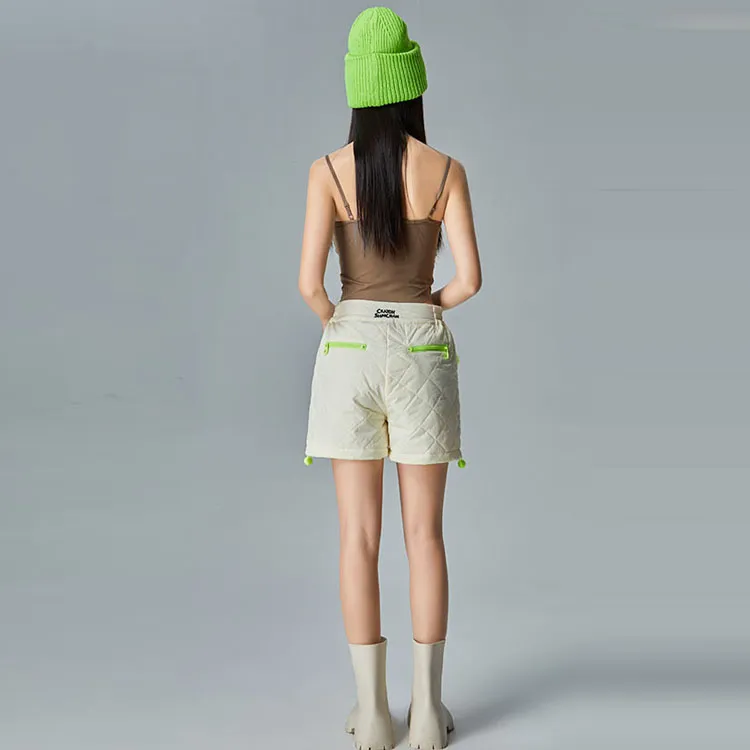LALABOBO Casual Shorts Women's Beige-2