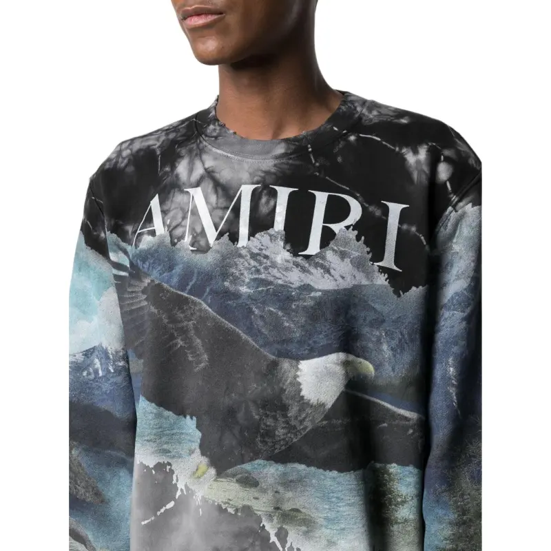 AMIRI Eagle Bleach Crew-4