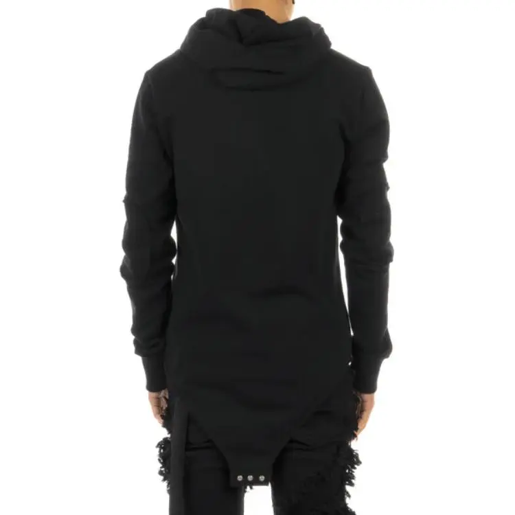 RICK OWENS X Champion Logo embroidery Cotton Hoodie-4