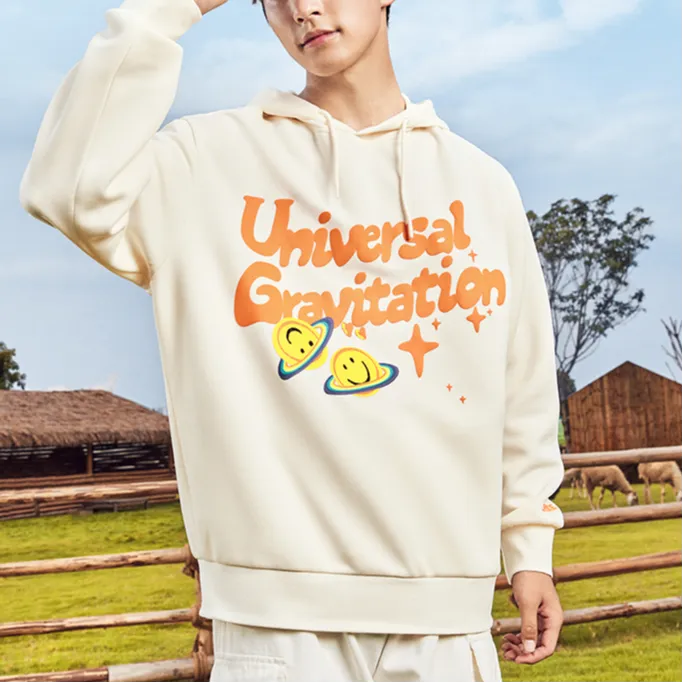Erke Vertical Technology Sweatshirt Unisex Cheese White-4