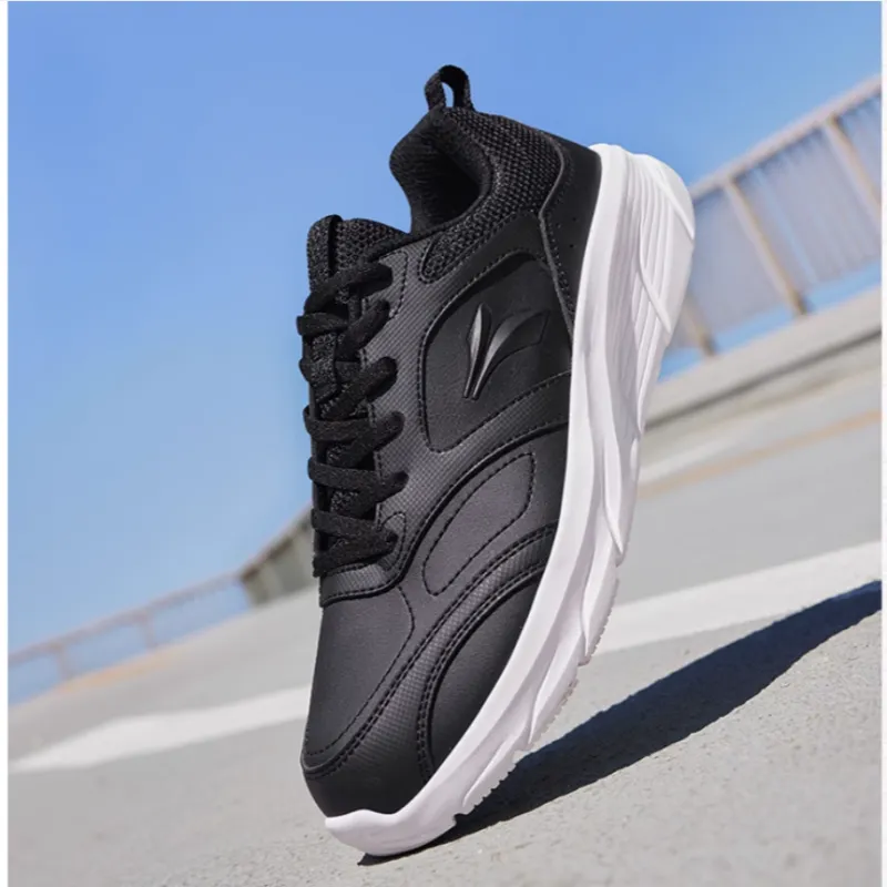 361° Cushioned Water Resistant Lightweight Low Top Casual Running Shoes Men's Black White-3