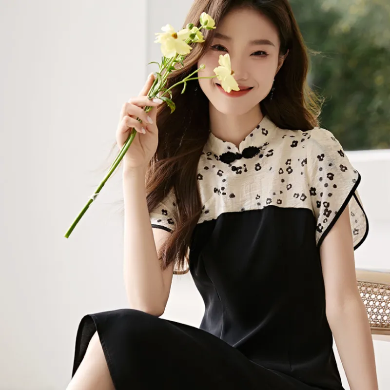 Mo Han Yi Mei Short Sleeved Dresses Women's-4