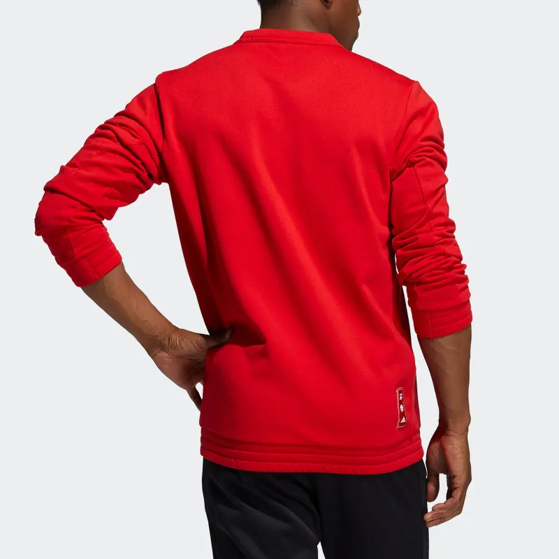 Adidas Sweatshirts Men Light Scarlet-4
