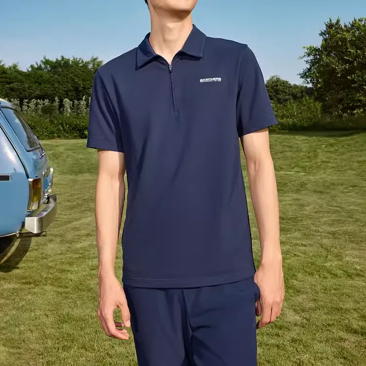Skechers Polo Shirt Men's Navy Blue-3