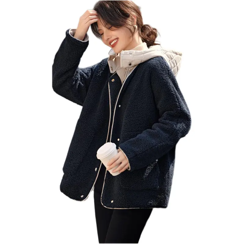 XWI Puffer Jacket Women's Navy Blue-4