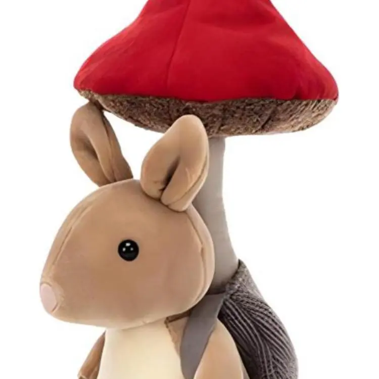 JELLYCAT Bunny Collection Animal Mushroom Picking Little Rabbit Dolls Plush Doll 22cm Height-2