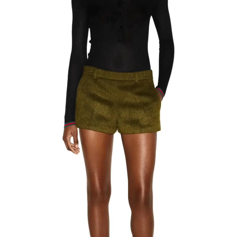 GUCCI Logo Embroidered Shorts-1