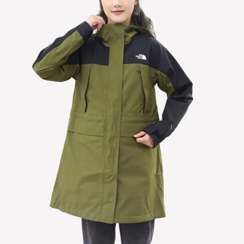 THE NORTH FACE Water Resistant Windbreaker Jacket Women's Green-2