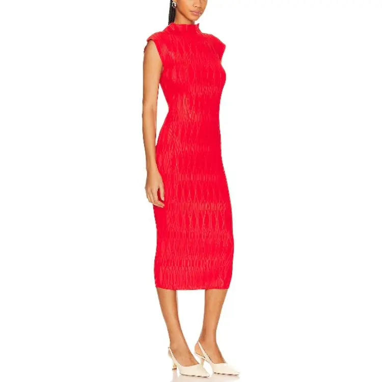 VERONICA BEARD Sleeveless Dress Women's Flame Red-2