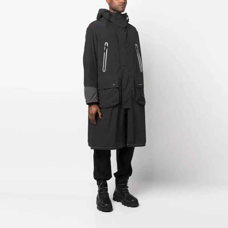 And Wander X BARBOUR Trench Coats Men Black-3