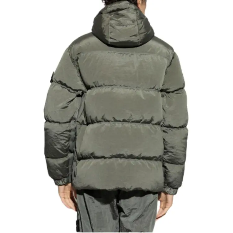 STONE ISLAND Logo Patch Hooded Puffer Jacket-4