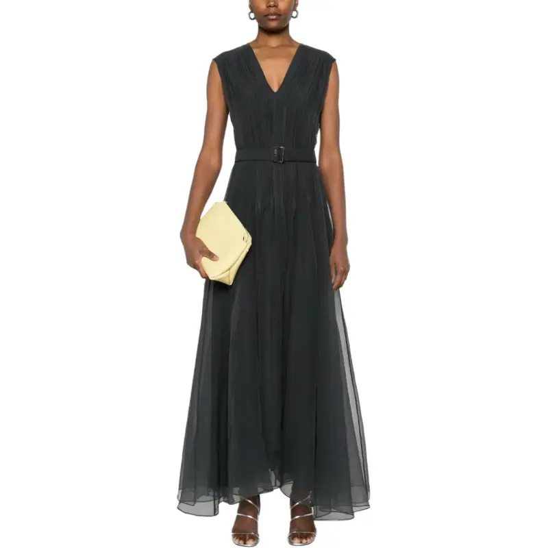 Brunello Cucinelli Pleated Sleeveless Dress-1