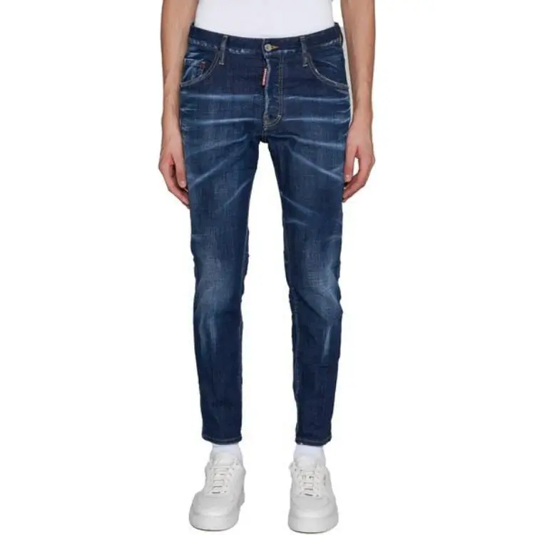 Dsquared2 Logo Patch Straight Leg Jeans-1