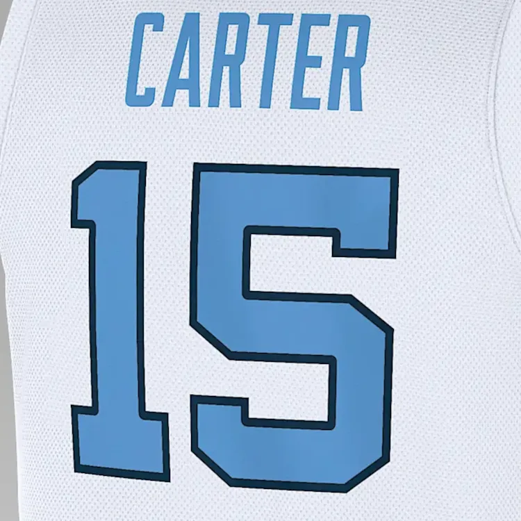 Jordan Vince Carter North Carolina Tar Heels Replica Men's Jordan Brand College Basketball Jersey-2