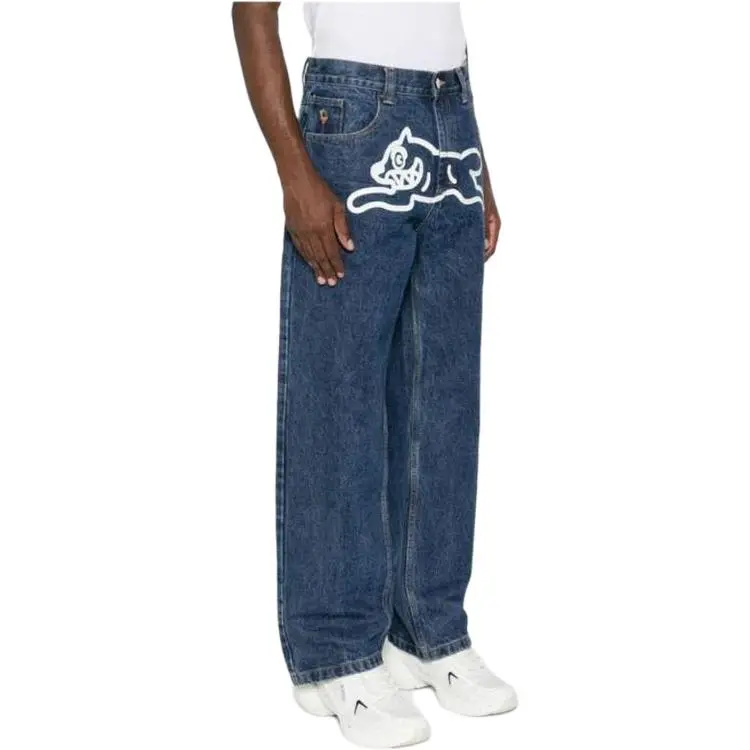Ice Cream Running Dog-print Jeans-3